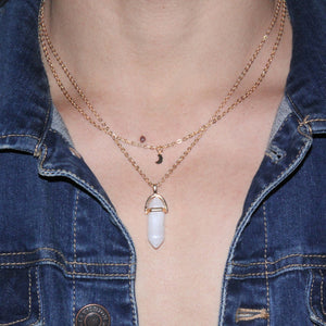 Double Layer Moon Necklace