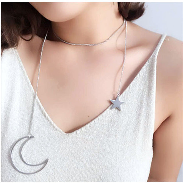 Moon and Star Necklaces